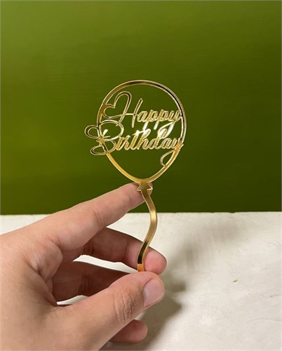 Топпер акрил шарик "Happy birthday" 9864 - фото 10157