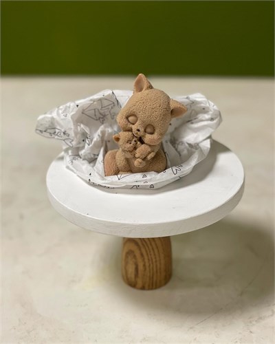 Шоколадная фигура Кошечка мама и малыш, 8х6,5 см. 10595 - фото 10457