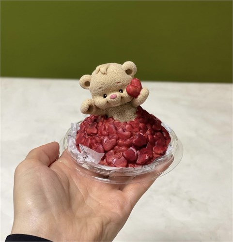 Шоколадная фигура Мишушка сердечный, 8,5х7,5 см. 10602 - фото 10459