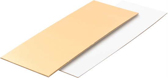 Подложка для рулета прямоугольная (золото, белая) 33*16 см толщ. 1,5 мм - фото 10859