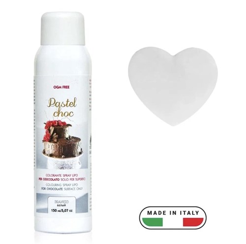 Спрей для шоколада и жирных масс PASTEL CHOC (Белый) 150мл. S-PC48OHAFFRWY-150 - фото 11544