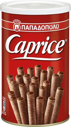 КАПРИЗ Ваф. трубочки 250г ж/б Фундук Шок. крем 14100 - фото 12507