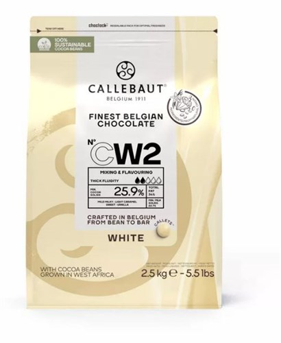 Шоколад белый W2  25.9%, Callebaut 2,5 кг CW2-RT-U71 - фото 13064