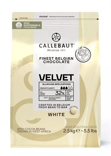Шоколад белый Velvet 32 %, Callebaut 2.5 кг W3-RT-U71 - фото 13065