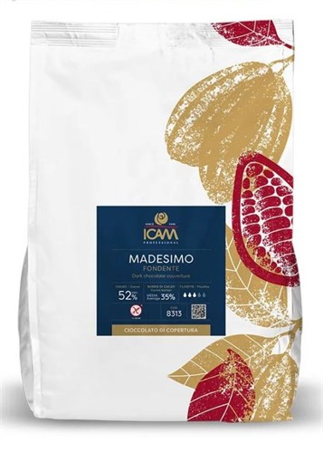 Шоколад темный Fondente Madesimo (МАДЕЗИМО) 52% ICAM -4 кг 71066 - фото 13088
