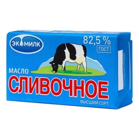 Масло Экомилк сливочное 82.5% 450 г 16775 - фото 13091