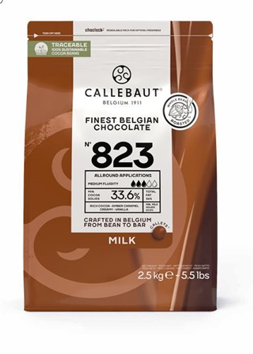 Шоколад молочный № 823 - 33.6%, Callebaut 2.5 кг 823-RT-U71 - фото 13127