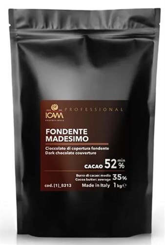 Шоколад темный Fondente Madesimo (МАДЕЗИМО) 52% ICAM -1 кг 16752 - фото 13143