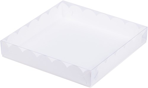 #64 Коробка для пряников с окном,  200*200*35 мм,  белый 080450 - фото 13257