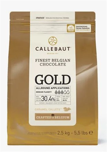 Шоколад белый GOLD с карамелью  30.4%, Callebaut 2.5 кг CHK-R30GOLD-2B-U75 - фото 13469