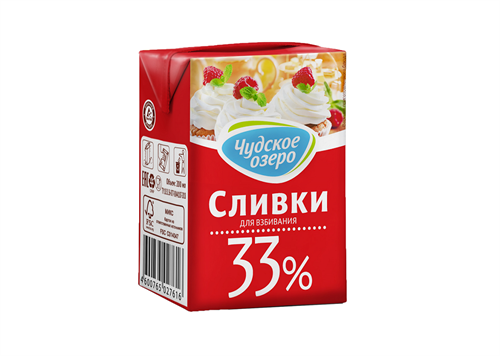 Сливки 33%, Чудское озеро, 0,2л 17031 - фото 13508