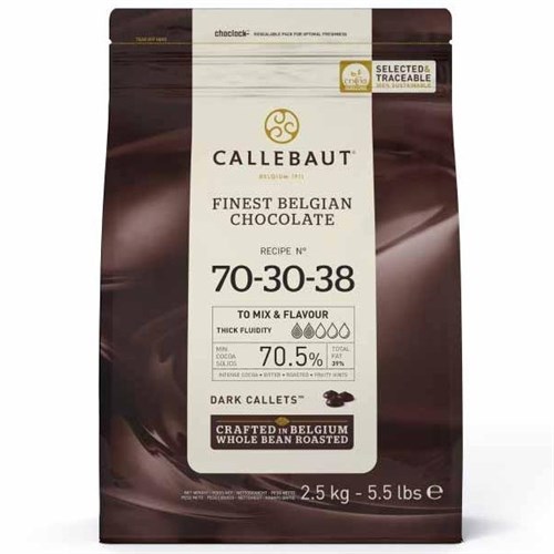 Шоколад горький 70.5%, Callebaut 2.5кг 70-30-38-RT-U71 - фото 13543