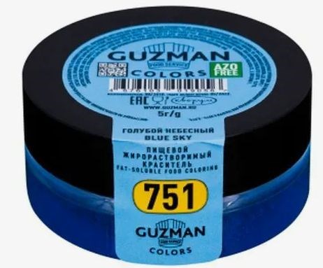 751 Краситель Голубой небесный жирорастрворимый 5г. Guzman 751 - фото 13877