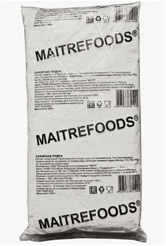 Сахарная пудра нетающая термостабильная Maitrefoods, 1 кг 19294 - фото 14344