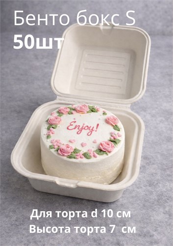 #164 бенто Бокс размер S (10 см.) высота 7.5 см. SHKH164 - фото 14527