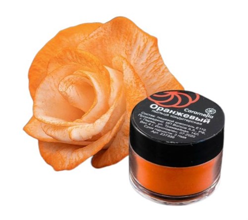 Пыльца кондитерская Оранжевая Caramella 4 гр 19845 - фото 14614