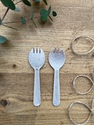 Ложка - вилка корейская 11.5 см - ECO пластик AMN-W7