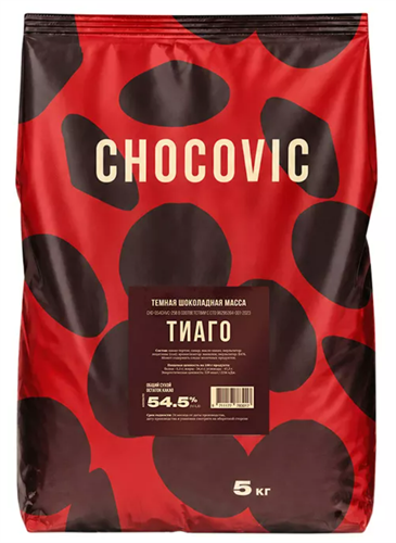 Шоколад темный Chocovic 54,5% ТИАГО 5 кг CHD-Q54CHVC-25B