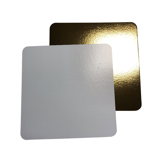 Картонная подложка 1.5 мм,  20х20 см, Золото/белый - фото 4695