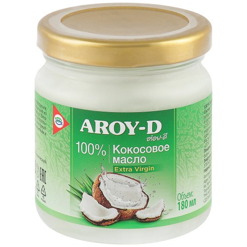 Кокосовое масло AROY-D extra virgin 180 мл - фото 5358