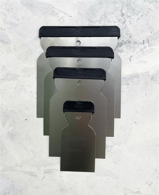 Японский шпатель, нержавеющая сталь, набор (50,80,105,120 мм) - фото 5431