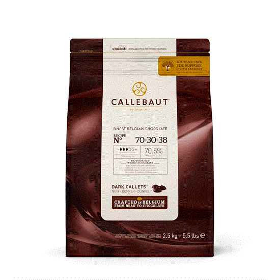 Шоколад горький 70.4%, Callebaut 2.5кг - фото 5795