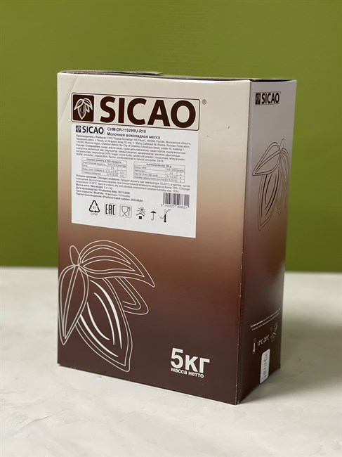 Шоколад молочный 31,7 % Sicao, 5кг - фото 5804