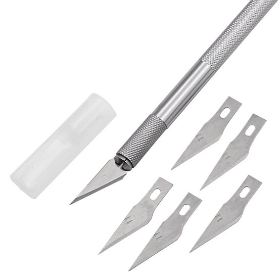 Нож-скальпель для мастики  + 7 лезвий - фото 6352