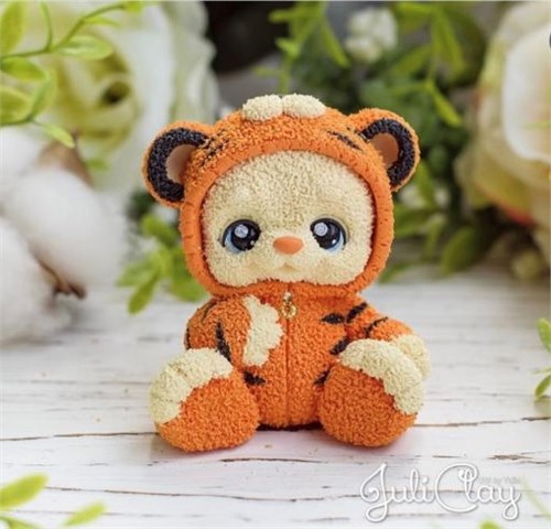 Силиконовая форма  (пищевой ) Мишка в костюме тигренка 5093 - фото 6755