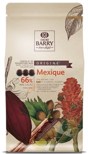Шоколад темный Mexique 66% Cacao Barry, 1 кг - фото 7751