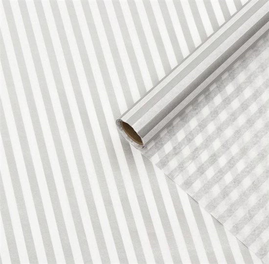 Бумага силиконизированная «Полоски», серебрянные, 0,38 х 5 м  - фото 8235