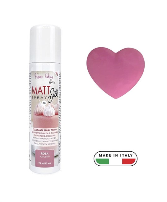 Краситель-спрей для шоколада и жирных масс Матовый Matt Silk Розовый, 75 мл - фото 8878
