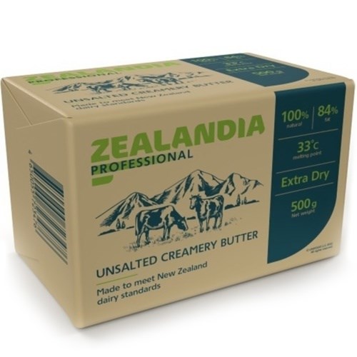 Масло сладко-сливочное несолёное 84 %, Zealandia, 500 г  - фото 9040