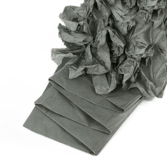 Бумага упаковочная тишью, Серая 50 х 66 см (10 листов) - фото 9053