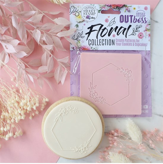 Штамп OUTboss Floral Collection - Floral Hexagon Frame Sweet-Stamp - фото 9370