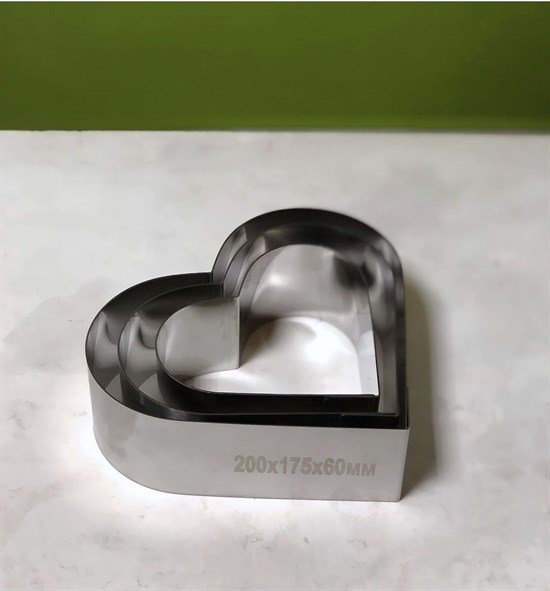 Форма металическая "Сердце", h 6 см, d10 см - фото 9458