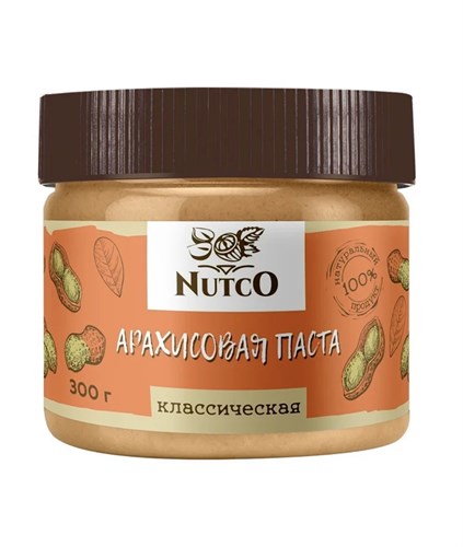 NUTCO Арахисовая паста натуральная - 300гр. ар-н-300 - фото 9768