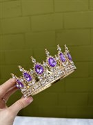 Корона d12 см (золото/фиолетовый)