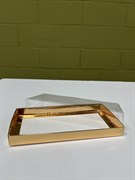Коробка для шоколадной плитки с пластиковой крышкой 180*90*17 мм (золото)