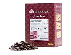 Темный шоколад "Francisco" 56,6% Chocovic, 1,5 кг. 