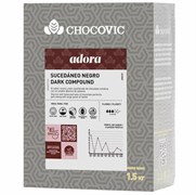 Темная твердая лауриновая глазурь "Adora", Chocovic, 1,5 кг.