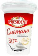 Сметана 30% "PRESIDENT" 350г