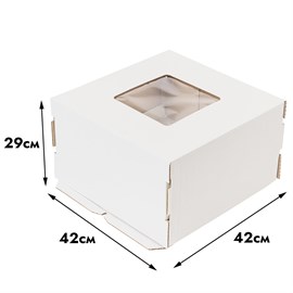 {{photo.Alt || photo.Description || '#243 Коробка для торта с окном 42х42х29 см.'}}