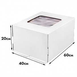 {{photo.Alt || photo.Description || '#23 Коробка для торта 60х40х20 см, с окном '}}