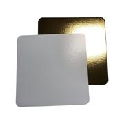 Картонная подложка, 3.2 мм, 24х24 см, Золото/белый