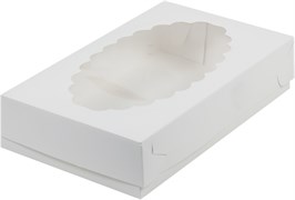 #32 Коробка для эклеров с окном 240*140*50 мм. белая