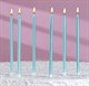 Свечи в торт "Металлик", 6 шт, высокие, 13 см, небесно-голубые - фото 10369