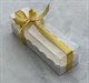 #113 Коробка для макарон с пластиковой крышкой ВОЛНА 190*55*55 мм (белая) - фото 4758