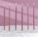 Свечи в торт "Металлик", 6 шт, высокие, 13 см, розовый блик  - фото 9124