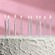 Свечи для торта Серебро с держат 10шт 6см - фото 9126